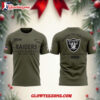 Las Vegas Raiders 2025 Nfl Veterans Day 3d Shirt 1