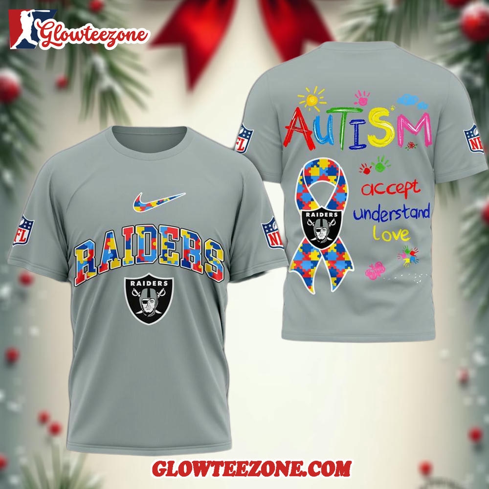 Las Vegas Raiders Autism Awareness 3d Shirt 1