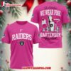 Las Vegas Raiders Nfl Bartender October Breast Cancer Awareness Unisex 3d Shirt 1
