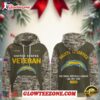 Los Angeles Chargers Nfl Veteran Birthday 2025 Custom Name Unisex Hoodie 1