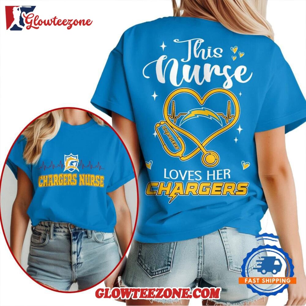 Los Angeles Chargers Nurse Appreciation Month Limited Edition Vintage T Shirt 1