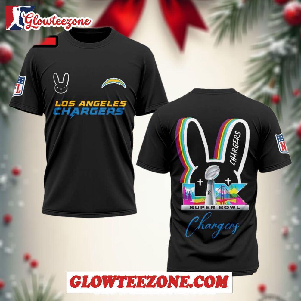 Los Angeles Chargers X Bad Bunny Super Bowl Lx 2026 All Over Print Shirt 1