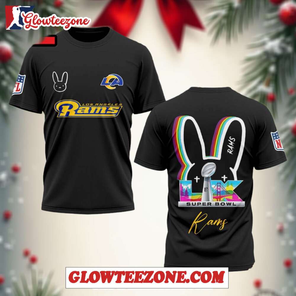 Los Angeles Rams X Bad Bunny Super Bowl Lx 2026 All Over Print Shirt 1