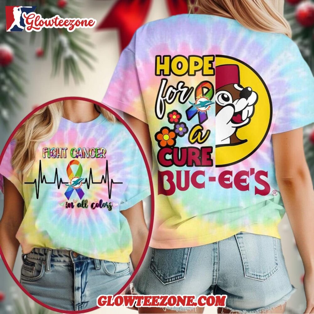 Miami Dolphins 2025 Nfl Buc ees Cancer Awareness All Over Printed Shirt 1