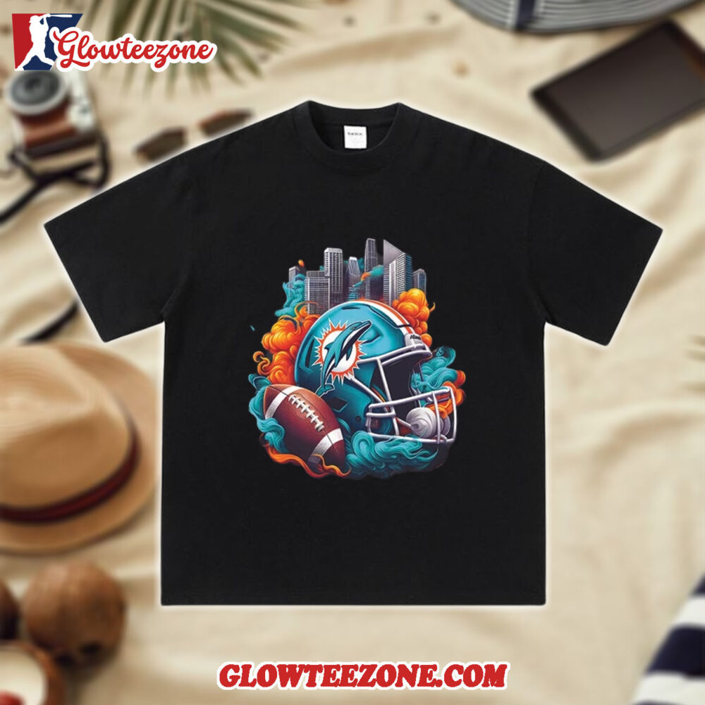 Miami Dolphins City Helmet Smokeout Shirt
