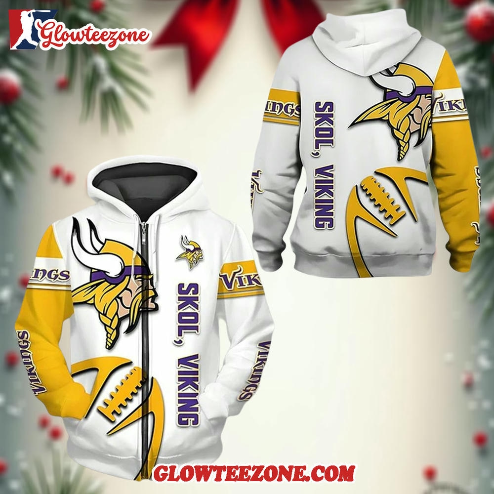 Minnesota Skol Viking Zip Hoodie 1