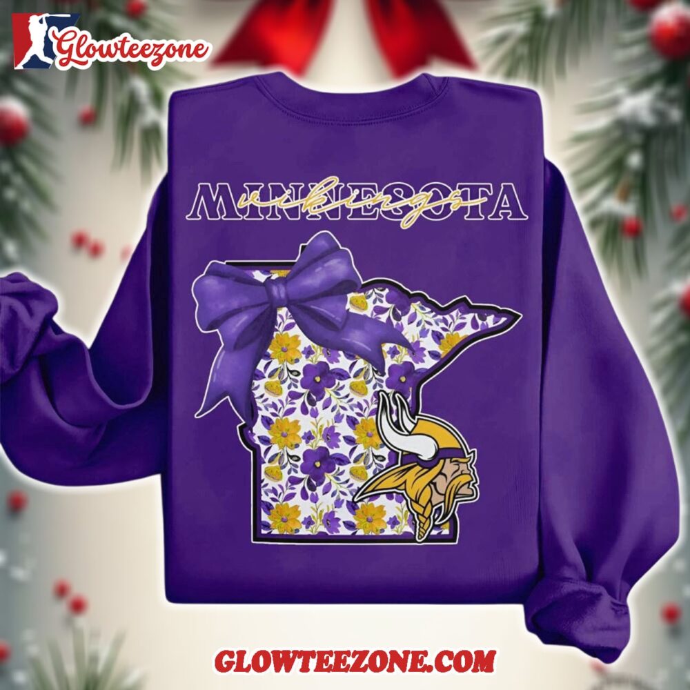 Minnesota Vikings 2025 Nfl Cozy State Bow Sweatshirt 1