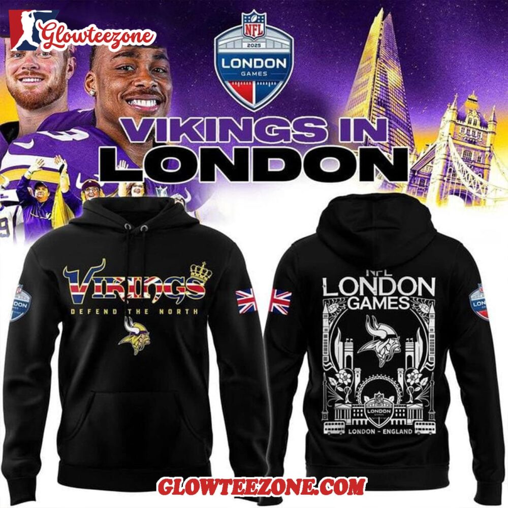 Minnesota Vikings 2025 Nfl London Game Limited Edition Hoodie 1
