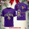 Minnesota Vikings Autism Awareness 3d Shirt 1