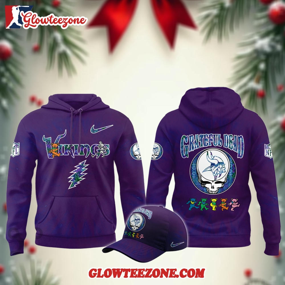 Minnesota Vikings Grateful Dead Limited Hoodie 1