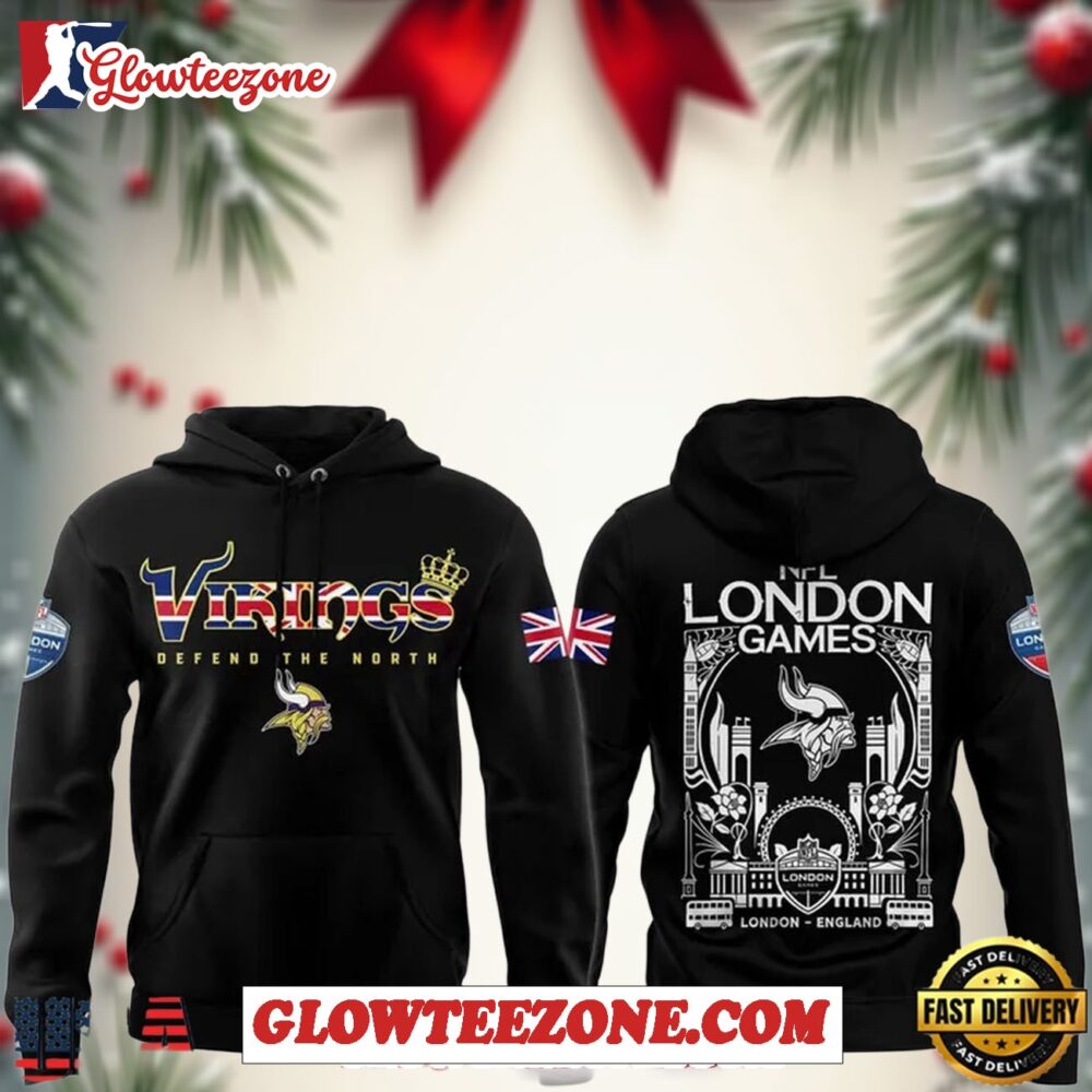 Minnesota Vikings Nfl 2025 London Game New Edition Unisex Hoodie Shirt 1