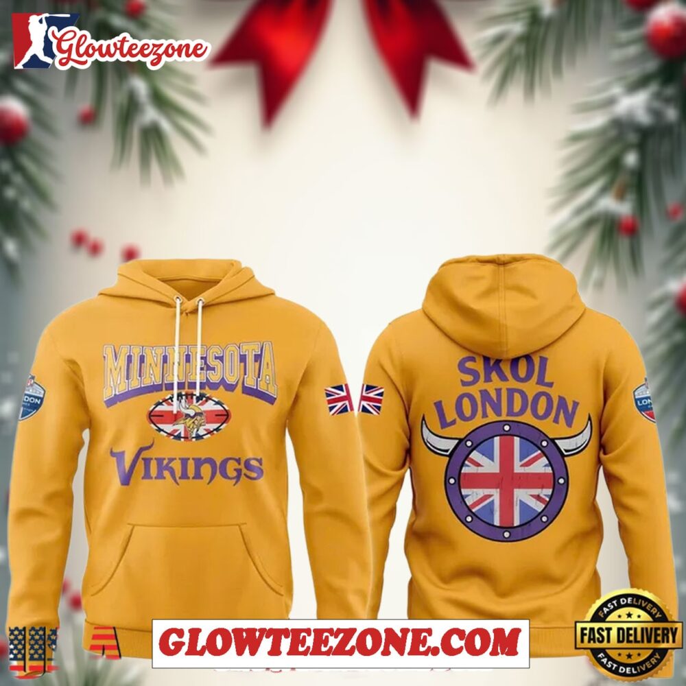 Minnesota Vikings Nfl London Game 2025 Special Edition Unisex Hoodie 1