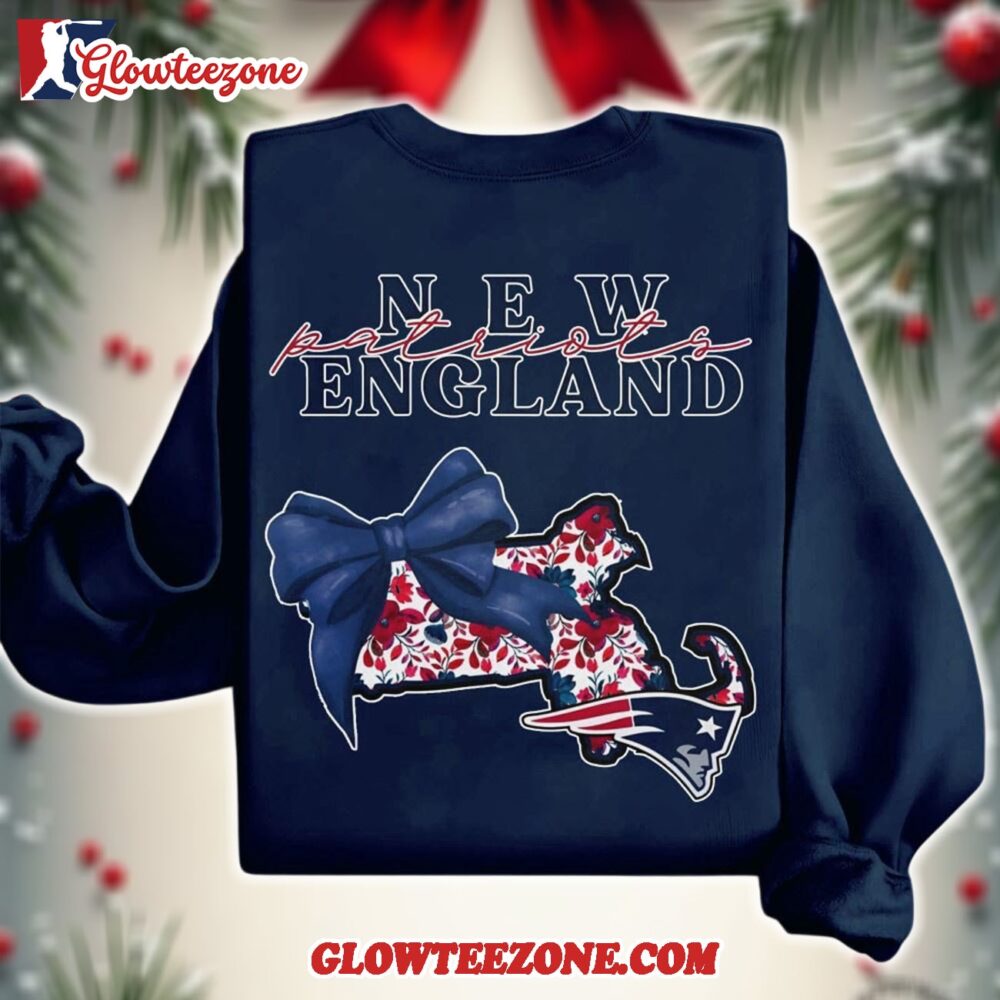 New England Patriots 2025 Nfl Cozy State Bow Sweatshirt 1