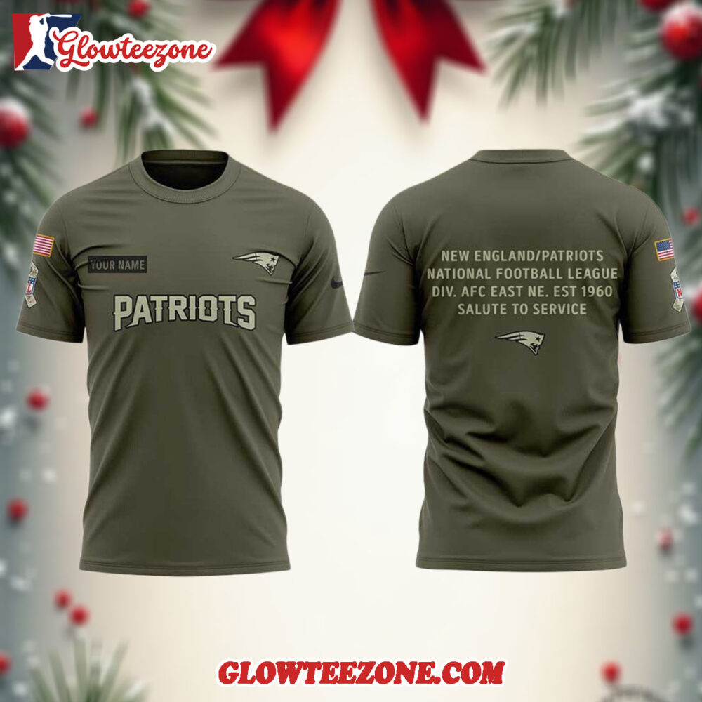 New England Patriots 2025 Nfl Salute To Service New Design T Shirt 1