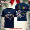 New England Patriots Autism Awareness 3d Shirt 1