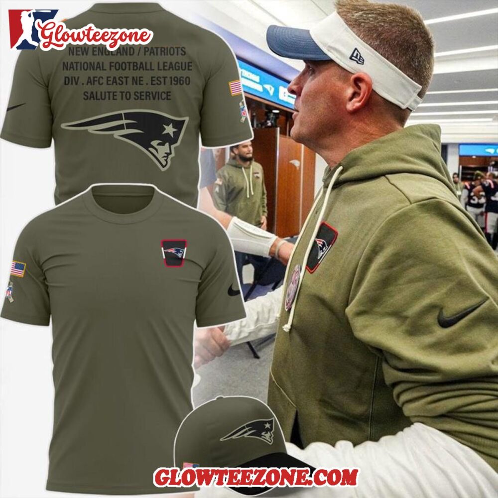 New England Patriots Salute To Service 2025 Special New T Shirt 1