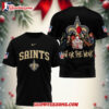 New Orleans Saints 2025 Nfl Not For The Weak Halloween All Over Print Shirt 1