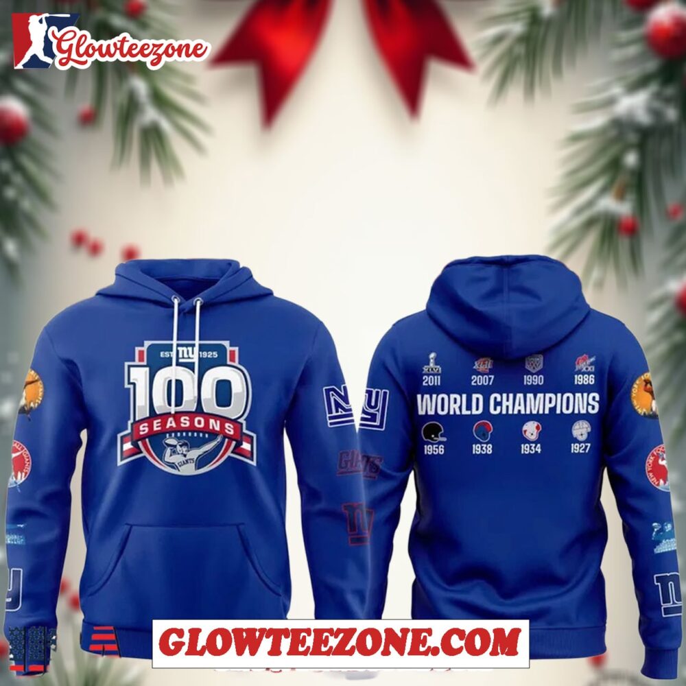 New York Giants 100th Limited Edition Hoodie Shirt 1