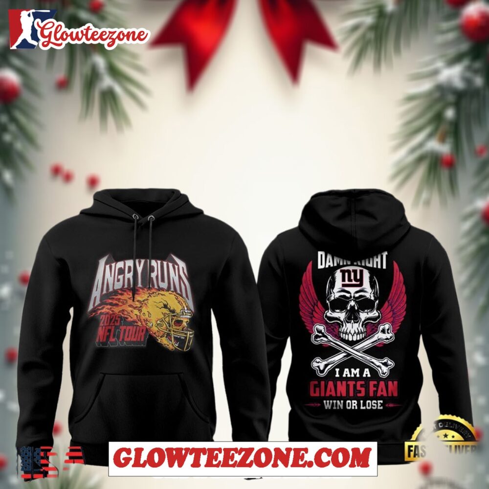 New York Giants Angry Runs 2025 Nfl Tour All Over Print Hoodie 1