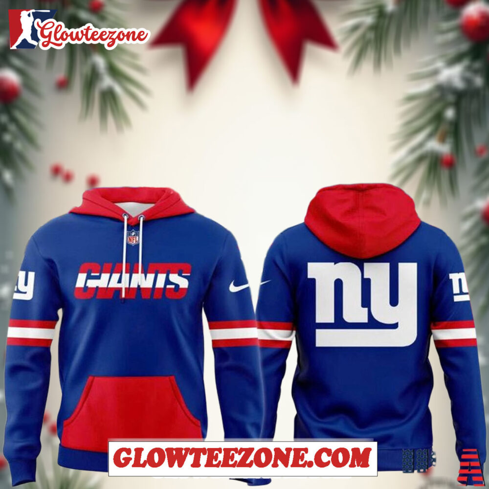 New York Giants Vintage Blue All Over Print Hoodie Shirt 1