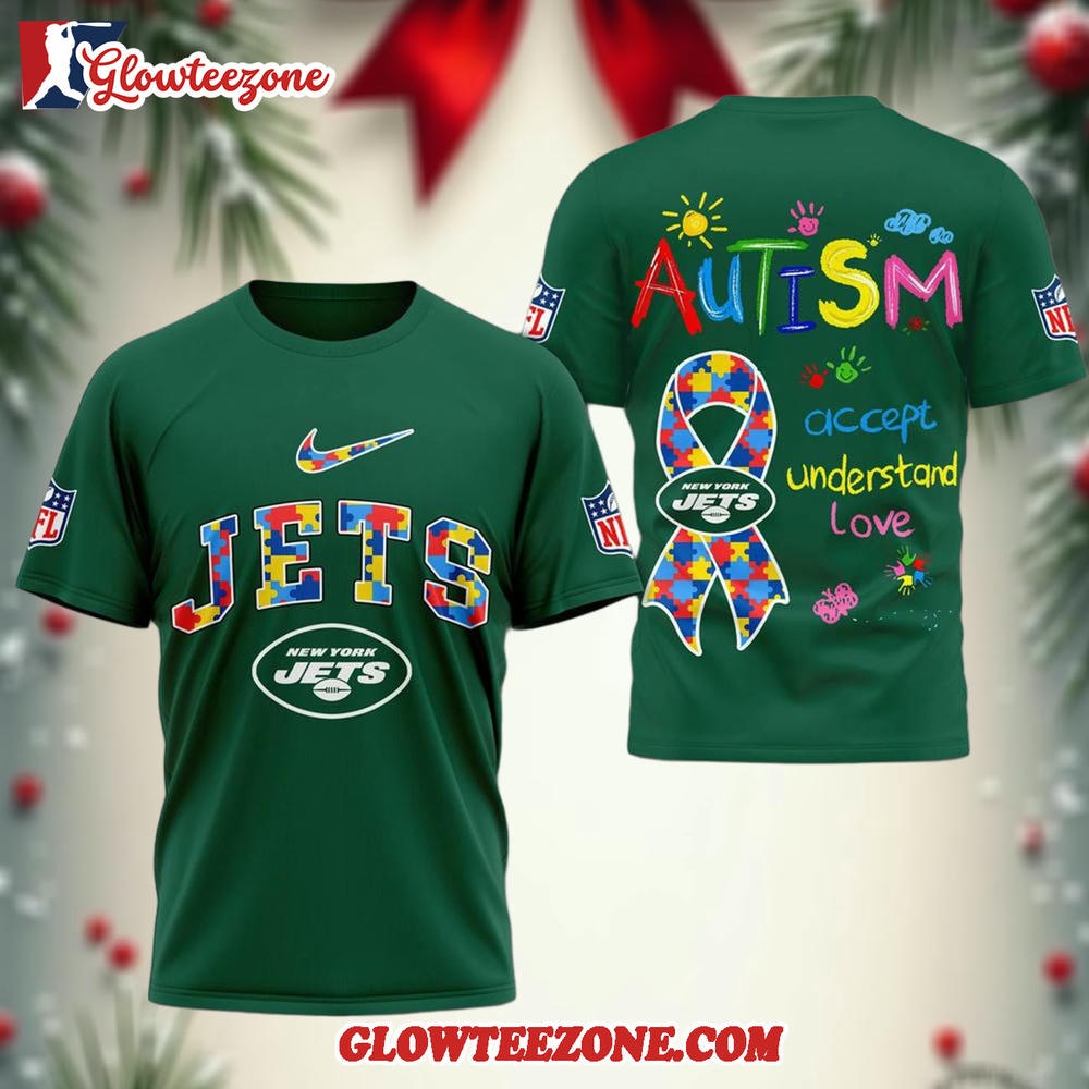 New York Jets Autism Awareness 3d Shirt 1