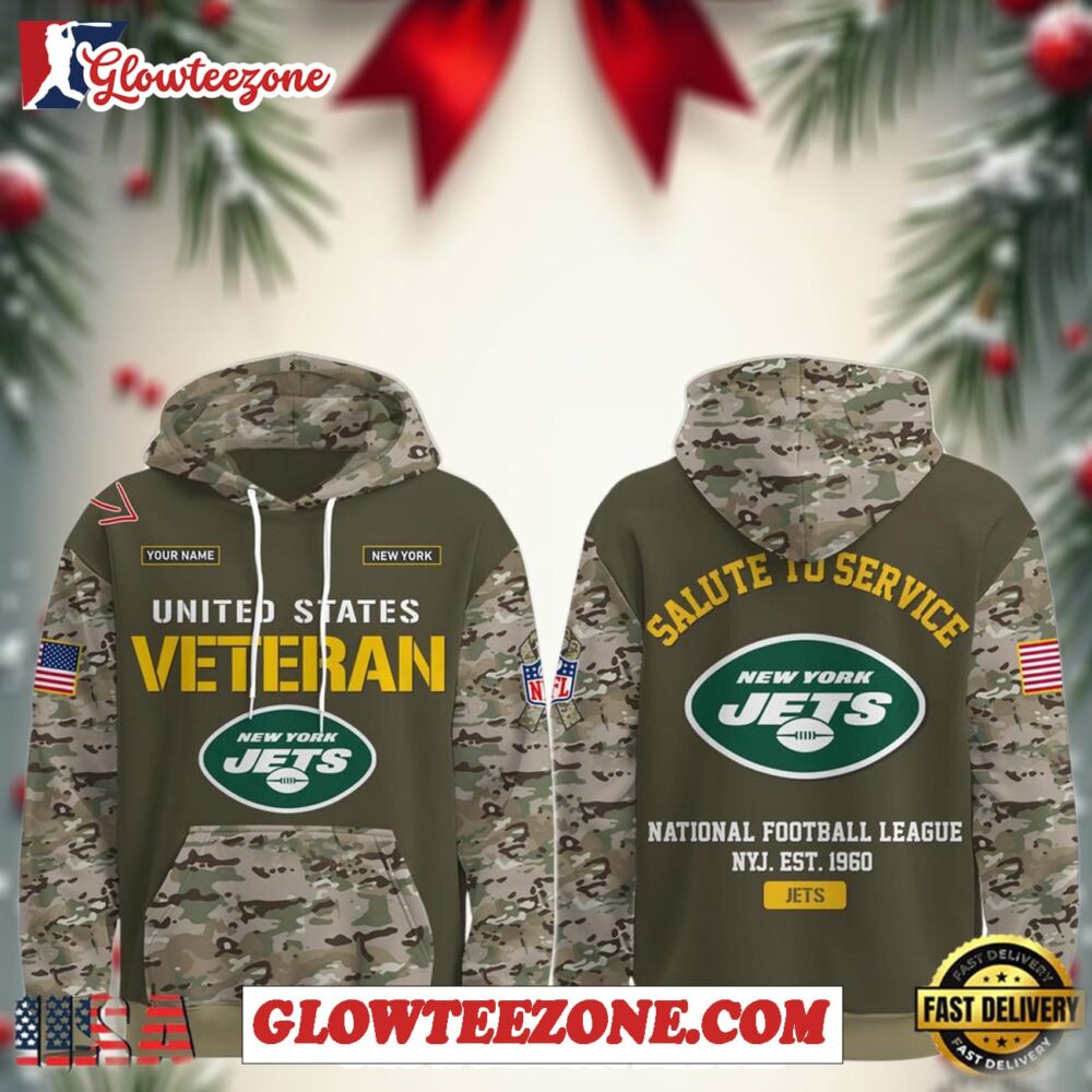 New York Jets Nfl Veteran Birthday 2025 Custom Name Unisex Hoodie 1