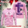 Nfl Baltimore Ravens My God Is Stronger Than Breast Cancer 2025 Sweatshirt 1