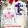 Nfl Baltimore Ravens My God Is Stronger Than Breast Cancer 2025 White Sweatshirt 1 Nfl Baltimore Ravens My God Is Stronger Than Breast Cancer 2025 White Sweatshirt 1