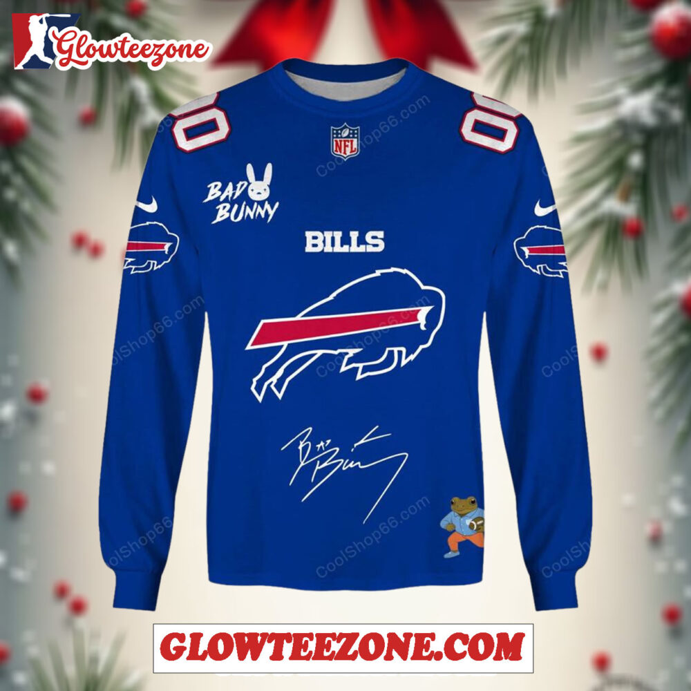 Nfl Buffalo Bills X Bad Bunny Super Bowl 2026 Special Edition Custom Sweatshirt 1