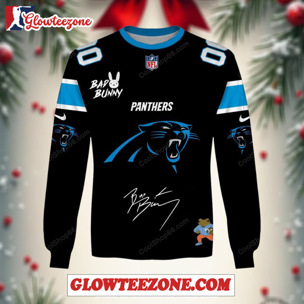 Nfl Carolina Panthers X Bad Bunny Super Bowl 2026 Special Edition Custom Sweatshirt 1