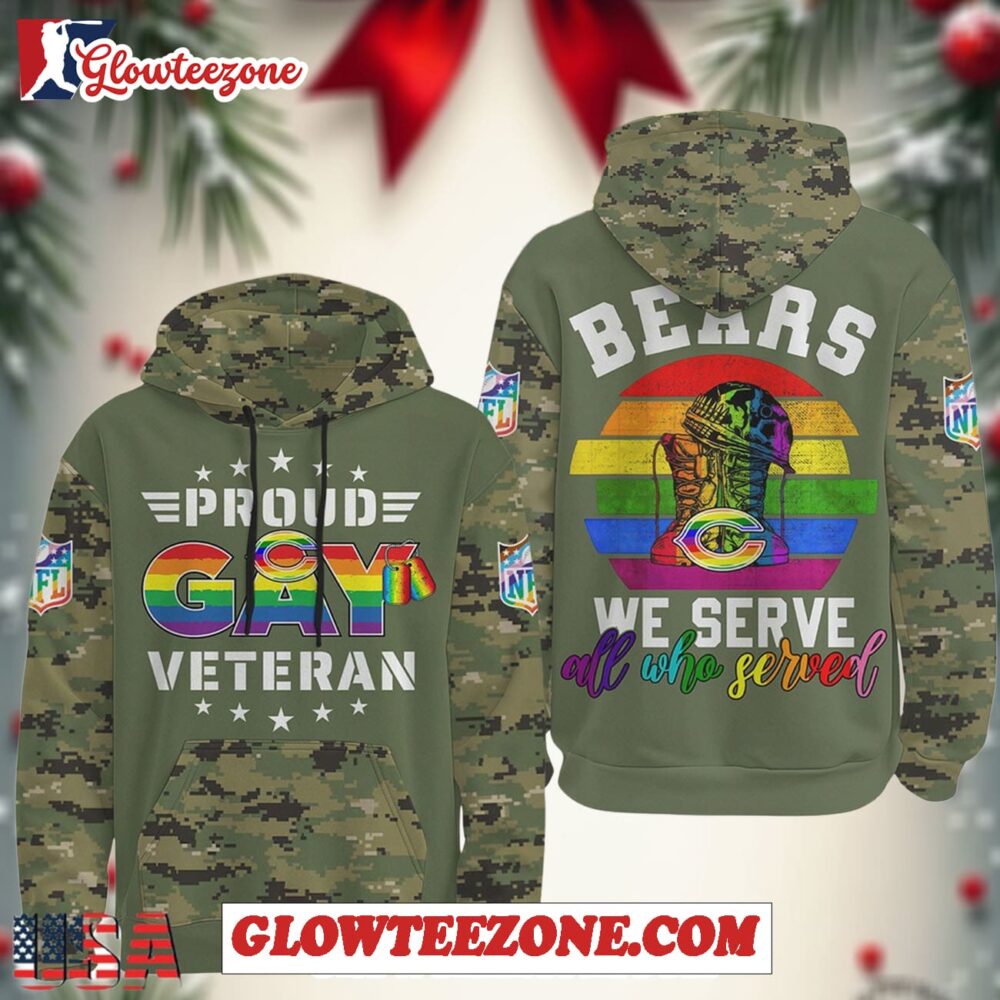 Nfl Chicago Bears Gay Veteran 3d Hoodie Shirt 1
