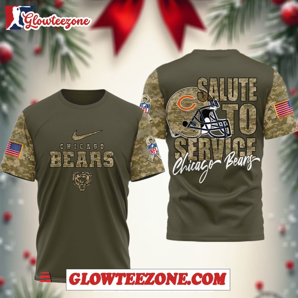 Nfl Chicago Bears Salute To Service 2025 Military Tribute Shirt 1