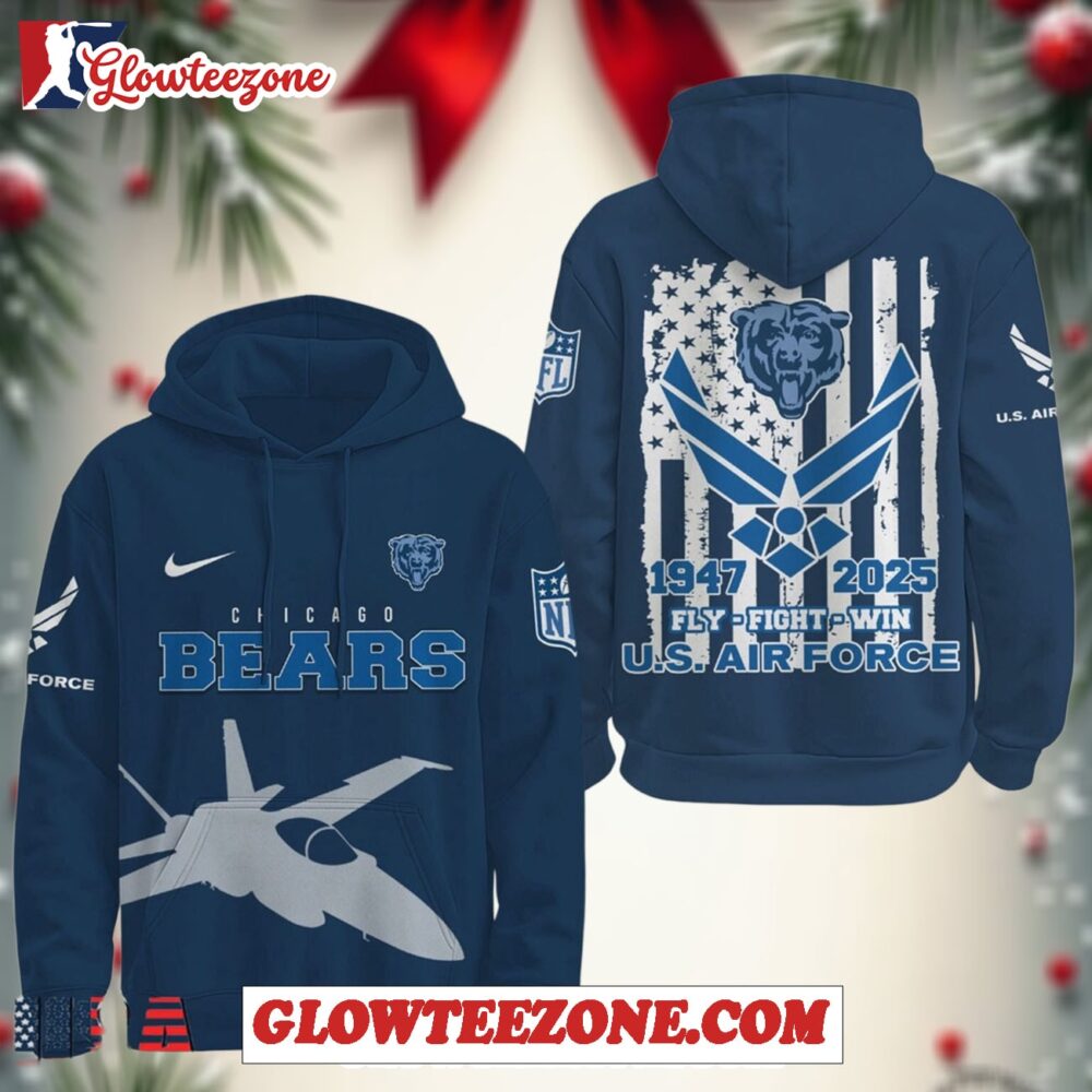 Nfl Chicago Bears Us Air Force 78th Anniversary Hoodie 1