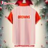Nfl Cleveland Browns Classic Retro Mascot Line Summer Beach Hawaiian Shirt 2