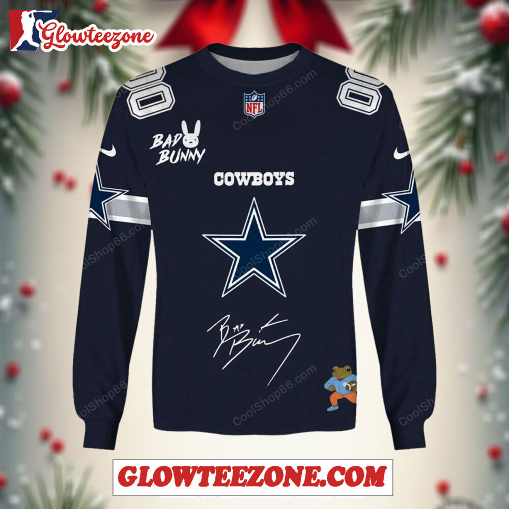 Nfl Dallas Cowboys X Bad Bunny Super Bowl 2026 Special Edition Custom Sweatshirt 1