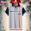Nfl Denver Broncos Classic Retro Mascot Line Summer Beach Hawaiian Shirt 1
