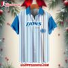 Nfl Detroit Lions Classic Retro Mascot Line Summer Beach Hawaiian Shirt 1