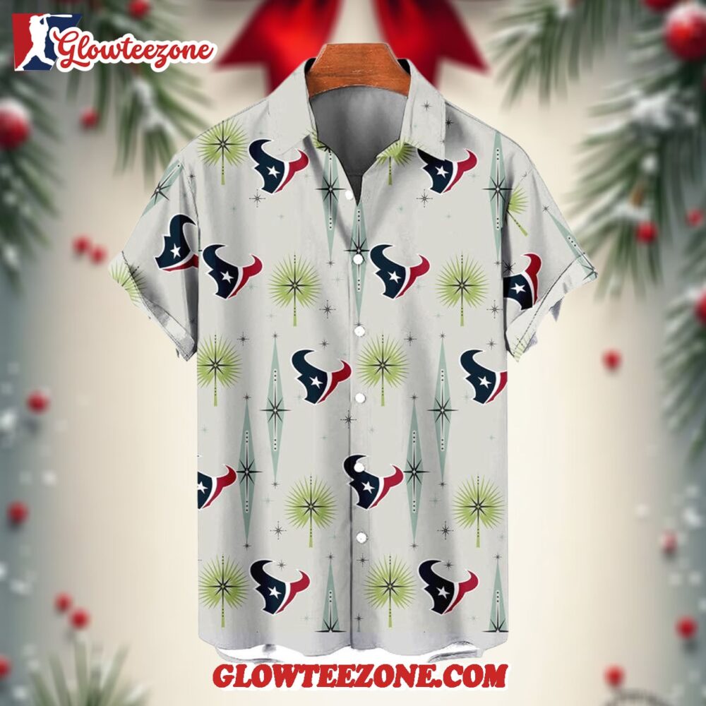 Nfl Houston Texans Football Team Logo Funny Aloha Hawaiian Shirt 1