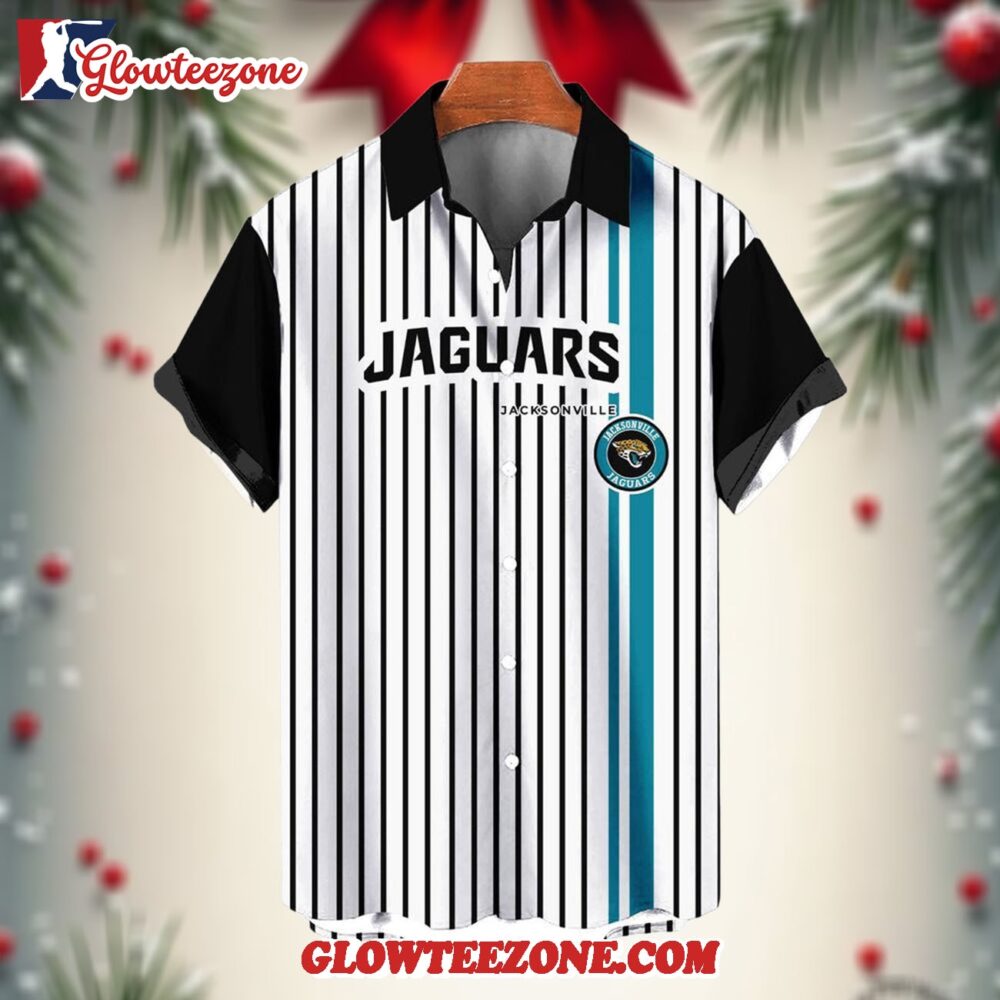 Nfl Jacksonville Jaguars Classic Retro Mascot Line Summer Beach Hawaiian Shirt 1