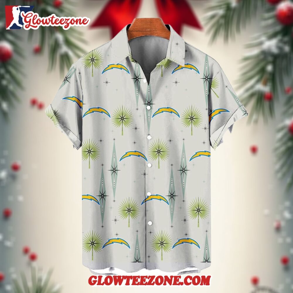 Nfl Los Angeles Chargers Football Team Logo Funny Aloha Hawaiian Shirt 1