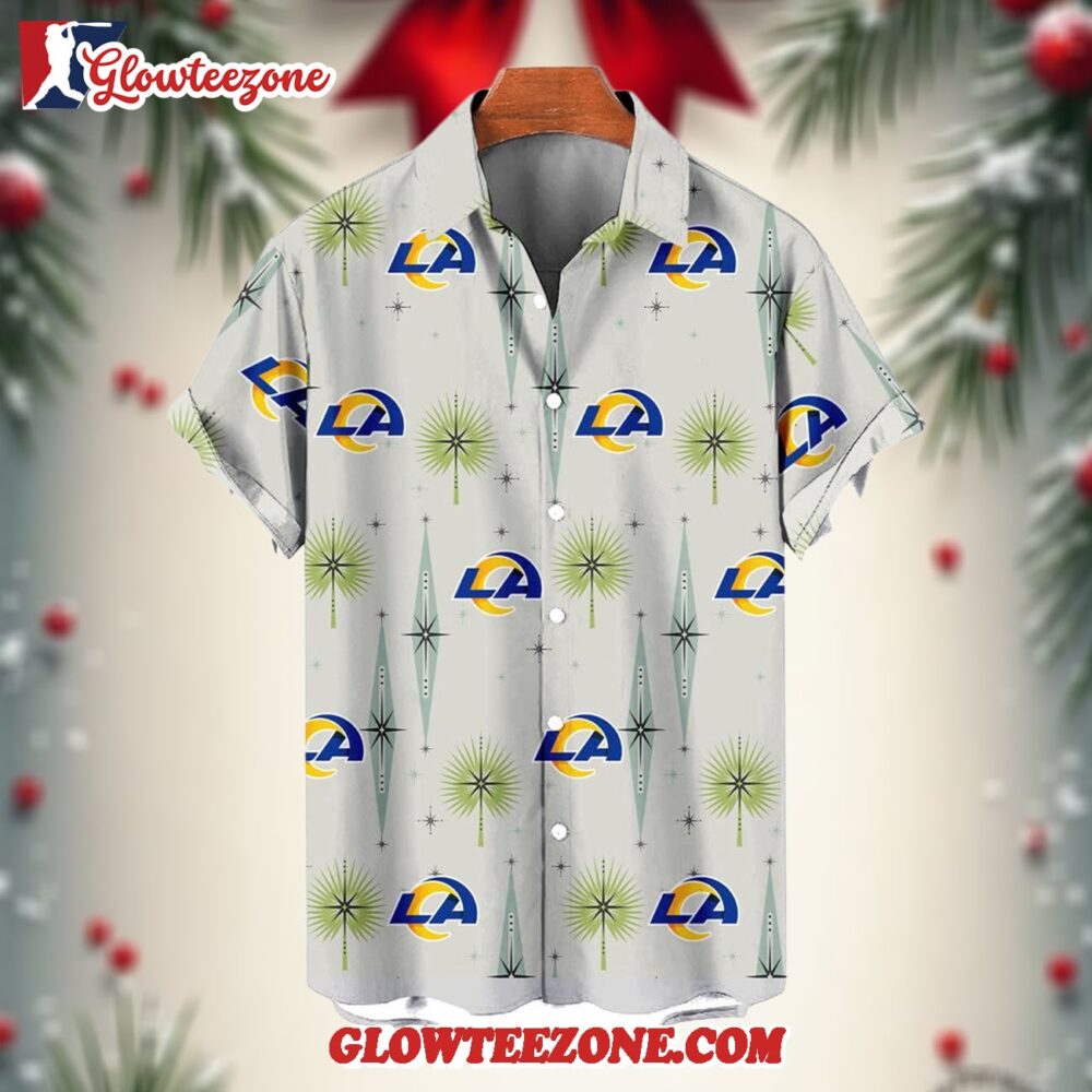 Nfl Los Angeles Rams Football Team Logo Funny Aloha Hawaiian Shirt 1