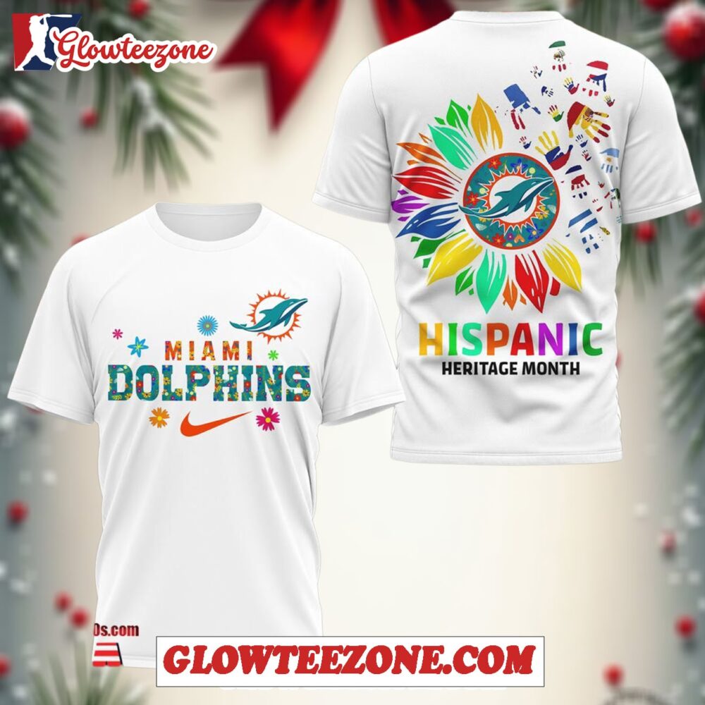 Nfl Miami Dolphins Hispanic Heritage Month Unisex T shirt 1