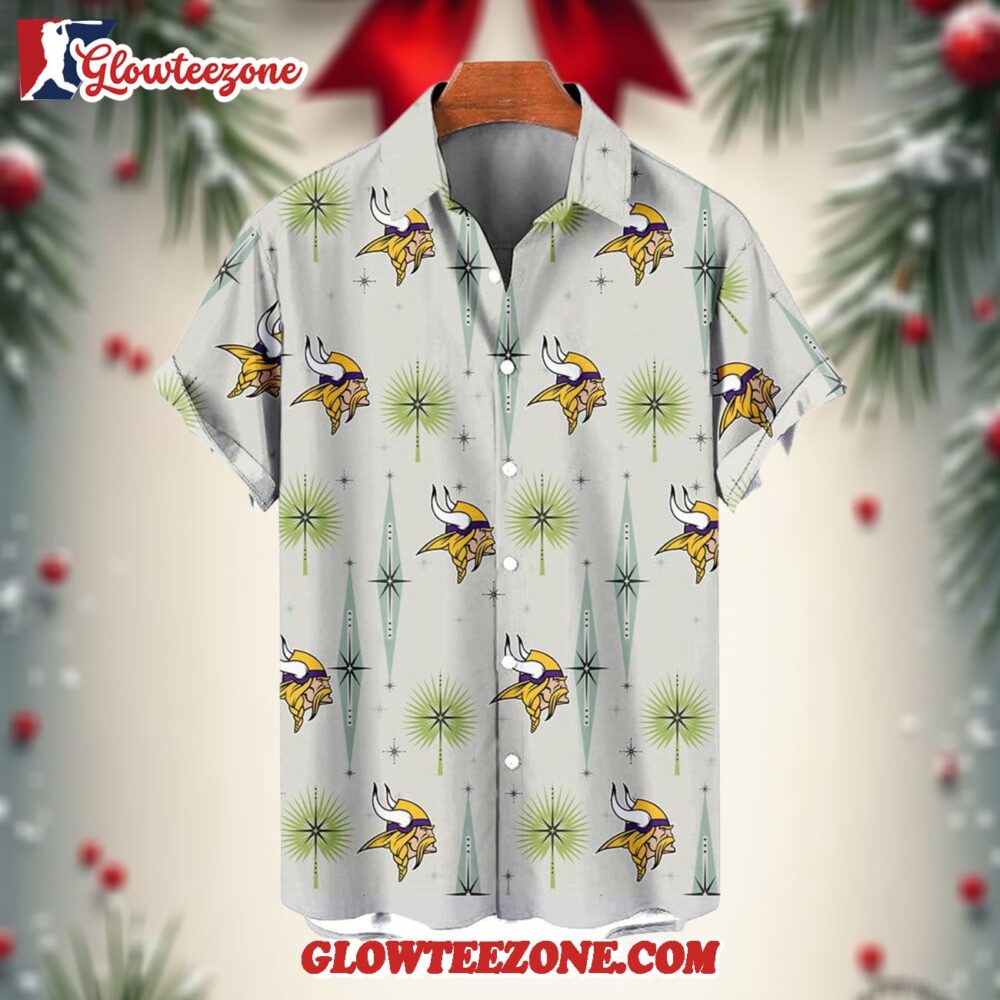 Nfl Minnesota Vikings Football Team Logo Funny Aloha Hawaiian Shirt 1
