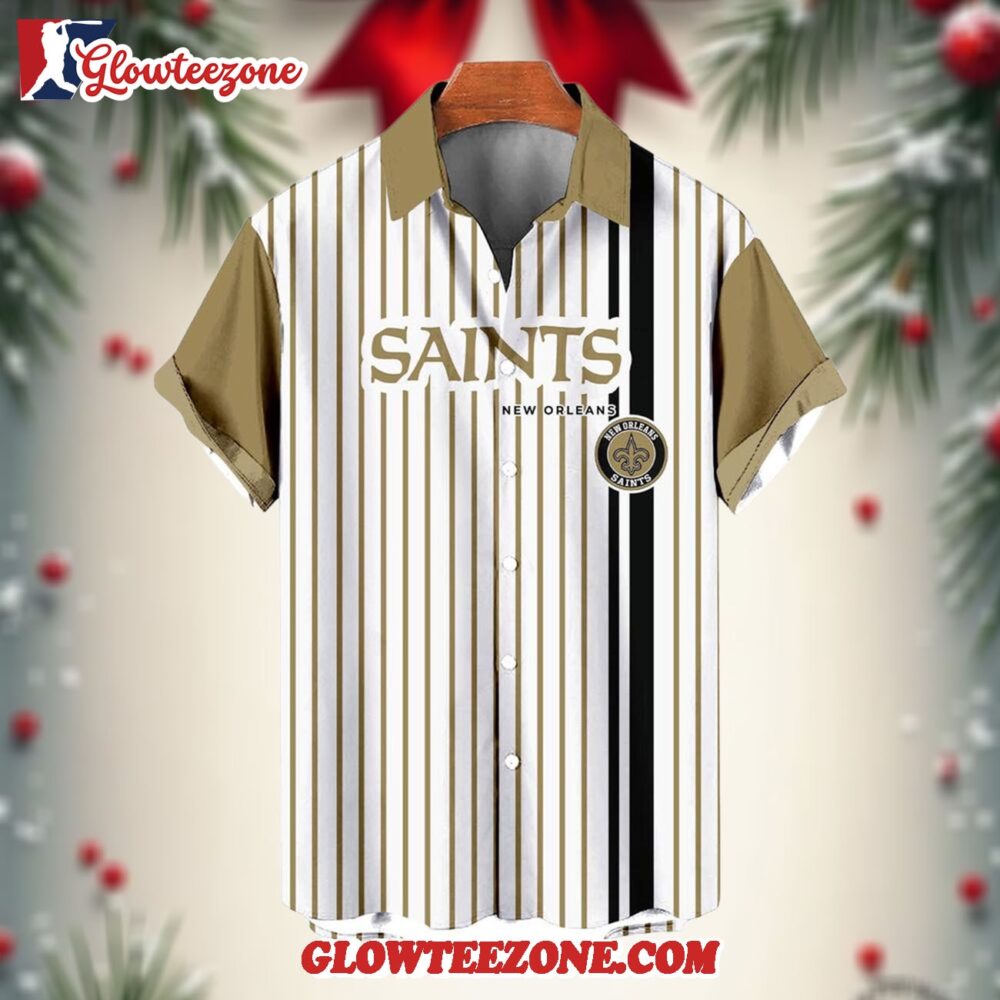 Nfl New Orleans Saints Classic Retro Mascot Line Summer Beach Hawaiian Shirt 1
