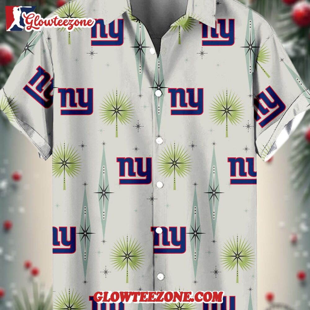Nfl New York Giants Football Team Logo Funny Aloha Hawaiian Shirt 1
