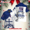 Nfl New York Giants In My Veins Jesus Im My Heart Hawaiian Shirt 1