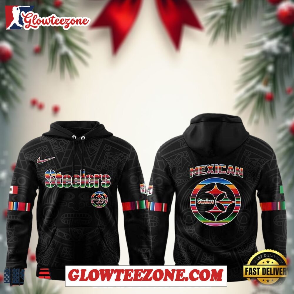 Nfl Pittsburgh Steelers Mexican Heritage 2025 All Over Print Hoodie 1