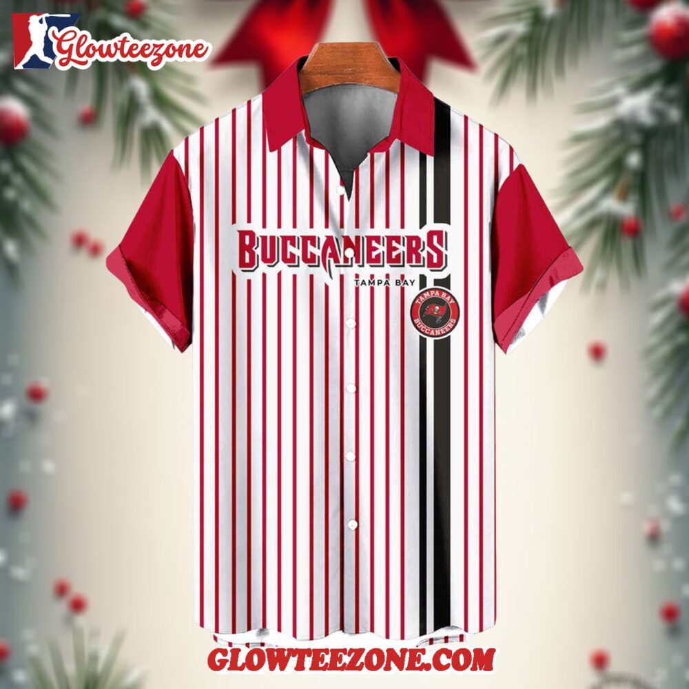 Nfl Tampa Bay Buccaneers Classic Retro Mascot Line Summer Beach Hawaiian Shirt 1