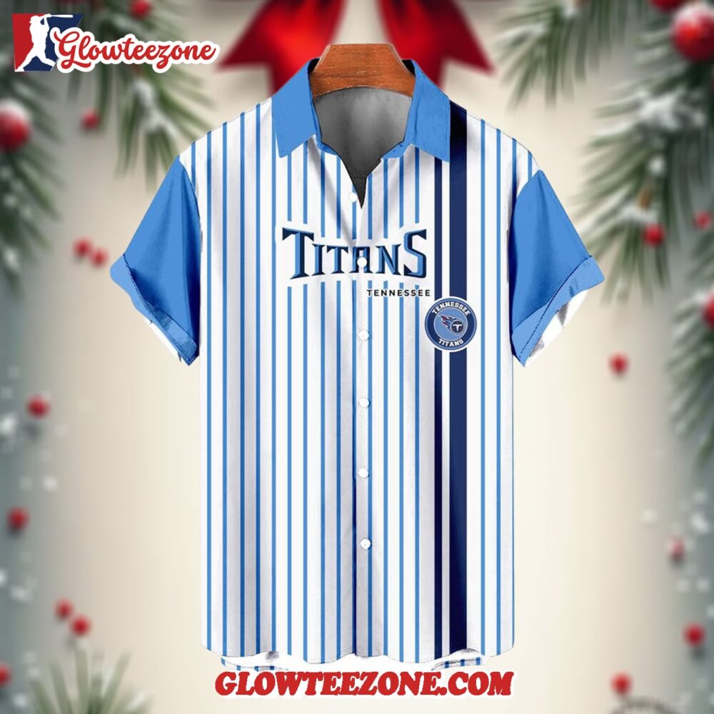 Nfl Tennessee Titans Classic Retro Mascot Line Summer Beach Hawaiian Shirt 1