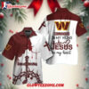 Nfl Washington Commanders In My Veins Jesus Im My Heart Hawaiian Shirt 1